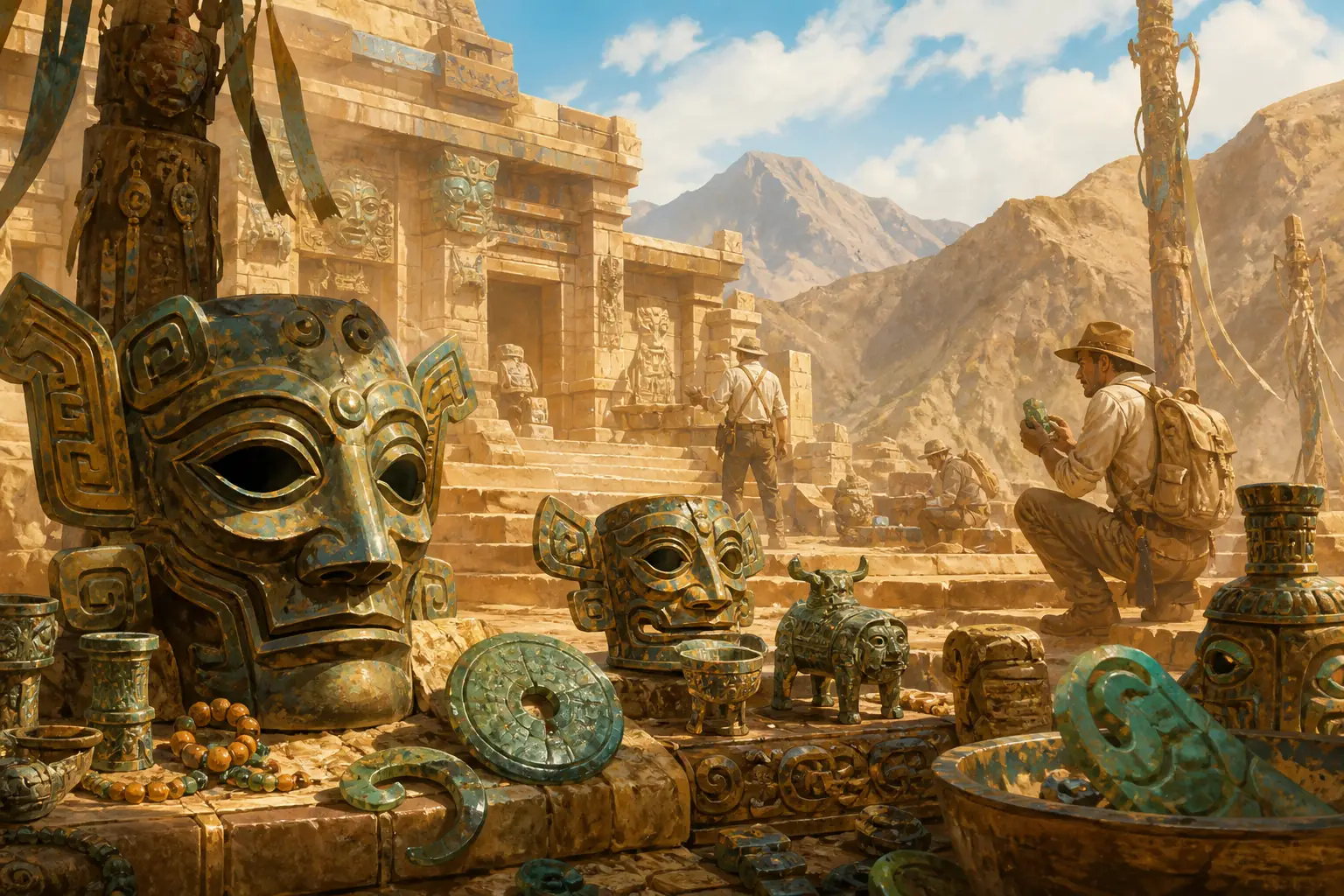 Aventure archéologique : temple au soleil